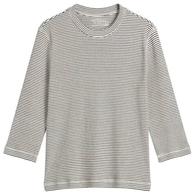 Nothing Written Women's Striped Cotton T-Shirt Black