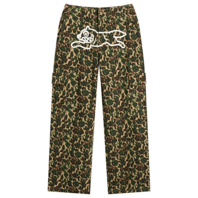 ICECREAM Women's Running Dog Woodland Camo Cargo Pants