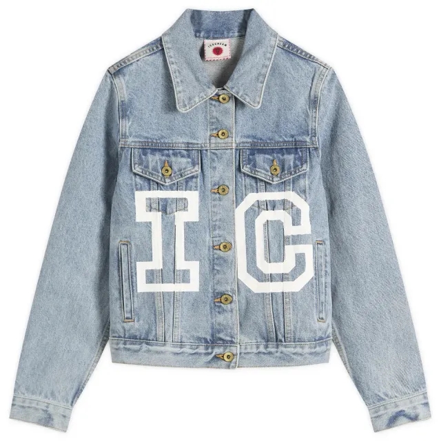 ICECREAM Women's Denim Trucker Jacket Light Wash Blue