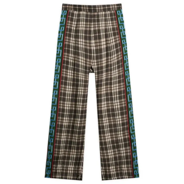 TOGA ARCHIVES Women's Printed Wide Leg Trousers Grey