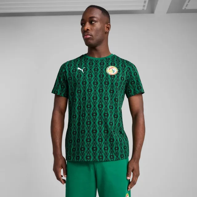 PUMA Senegal All-Over Print Tee Shirt Unisex, Power Green/White, size 3XL
