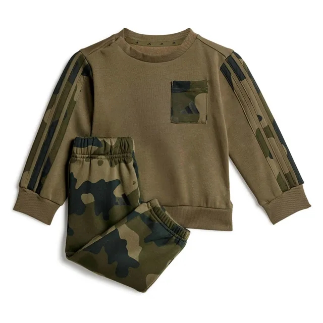 Adidas Seasonal Essentials Camo Fleece Jogger In French Terry Set