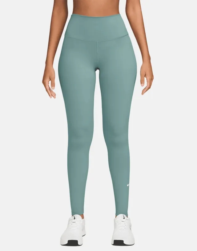 Women's Nike One Leggings in Green/White 