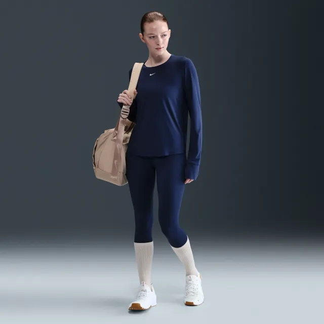 Nike One Women's High-Waisted 7/8 Leggings - Blue - Polyester/Elastane