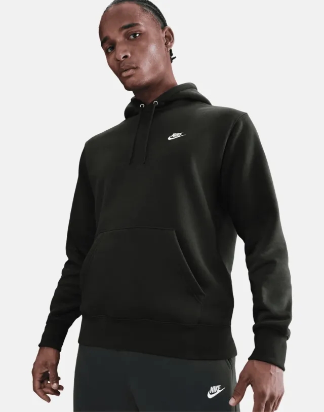 Men's Nike Club Po Hoodie in Green/White 