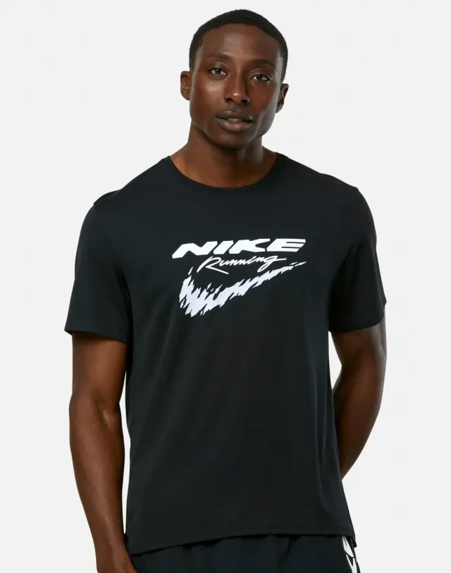 Men's Nike Energy Miler T-Shirt in Black 