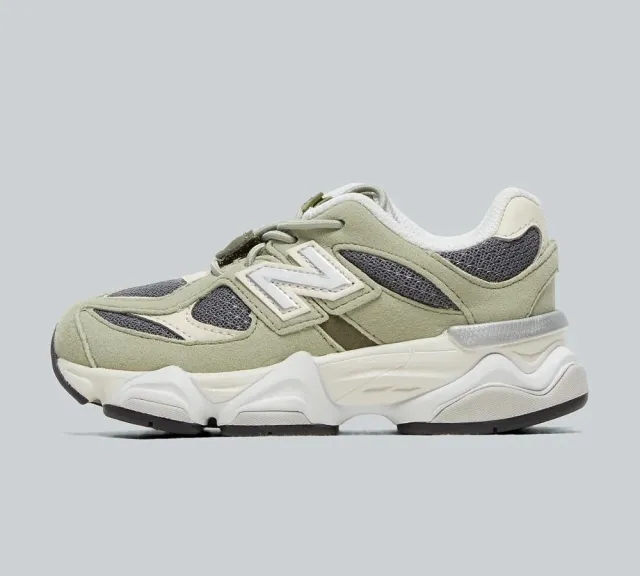 New Balance Infants' 9060 LACE in Green/White Synthetic
