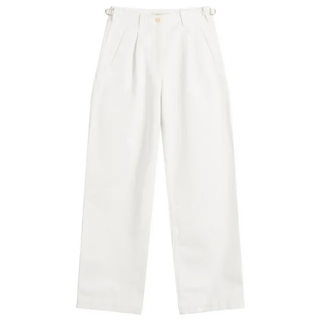 Nothing Written Women's Gato Straight Tuck Pants White