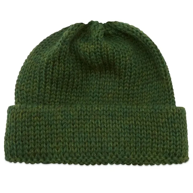 Universal Works Men's British Wool Short Watch Cap Green