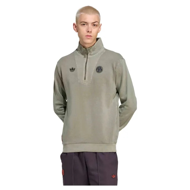 Adidas Fc Bayern Terrace Icons Half Zip Sweatshirt
