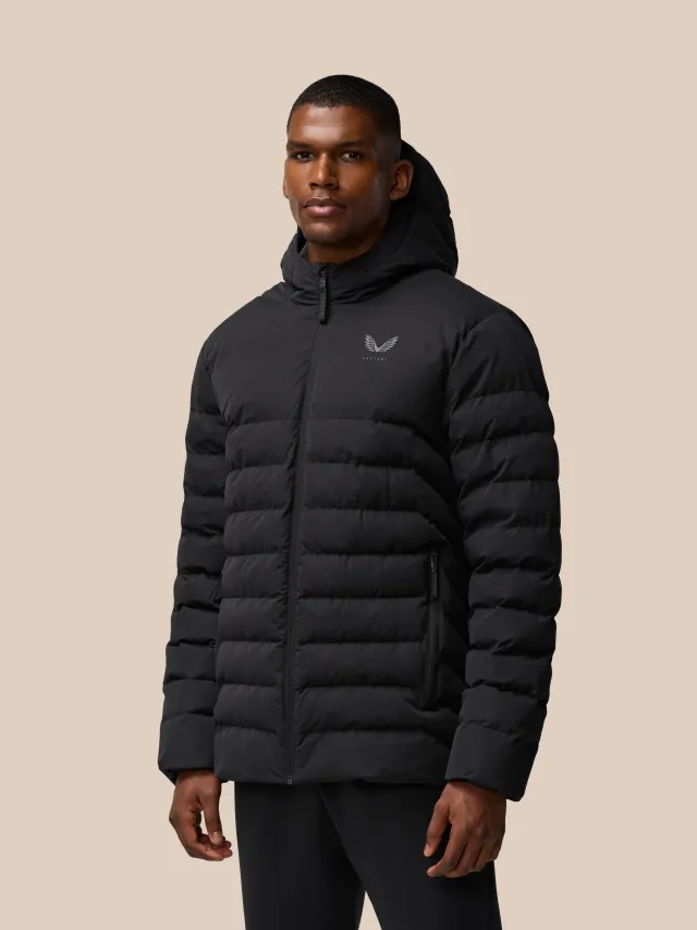 Castore Men’s Quilts Essential Lightweight Wadded Jacket - Ivy Green/gunmetal