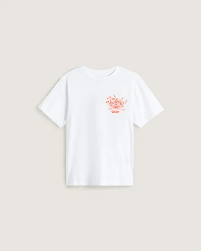 Vans - Kids Scratched Records T-Shirt (8-14 Years), White