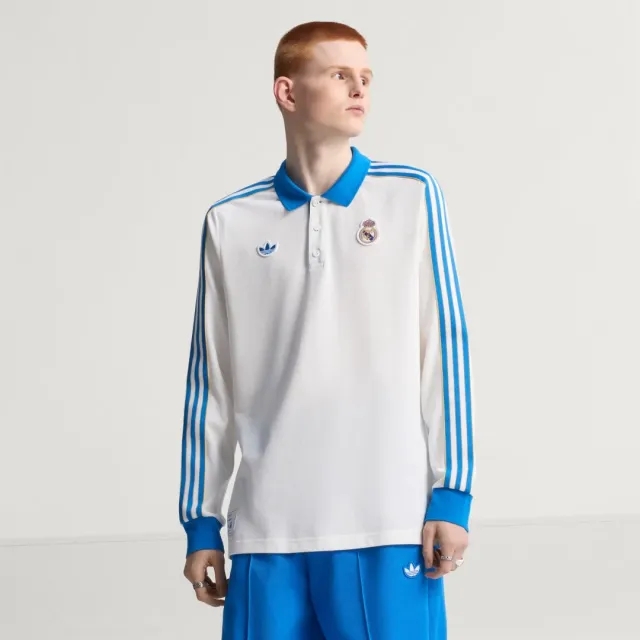 adidas Real Madrid Terrace Icons Long Sleeve Polo Shirt