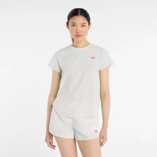 New Balance Women's Race Day Ultra Light T-Shirt in Grey Poly Knit