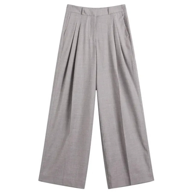 Entire Studios Women's Pleated Trousers Warm Gray