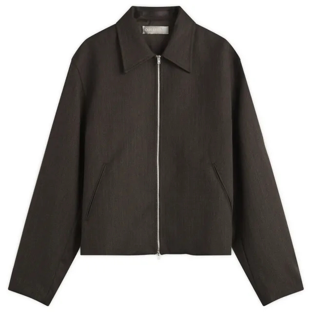 Our Legacy Men's Wool Mini Jacket Havana Brown Chain Wool