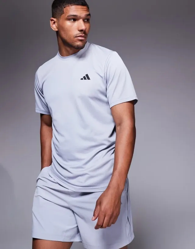 Adidas Training Essentials Base T-Shirt In Grey