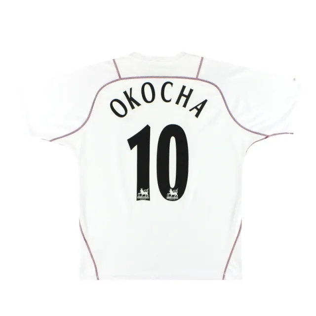 2003-05 Bolton Reebok Home Shirt Okocha #10 M - Bolton Wanderers / Excellent 