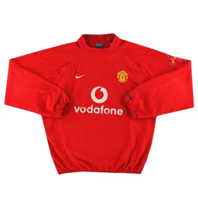 2004-06 Manchester United Nike 1/4 Zip Fleece Top L - Manchester United / Excellent 