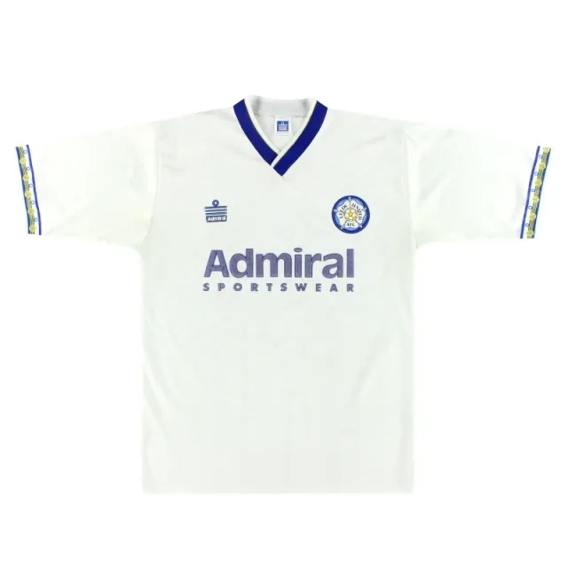 1992-93 Leeds Admiral Home Shirt L - Leeds / Very Good 