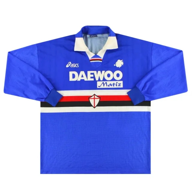 1998-99 Sampdoria Asics Home Shirt L/S XL - Sampdoria / Very good 