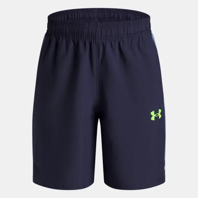 Under Armour  Tech™ Utility Woven Boys' Shorts Washed Navy / Hyper Green YLG (59 - 63 in)