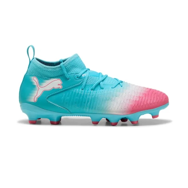 PUMA Future 8 Match Re-Charge FG/AG Football Boots Youth, Hero Blue/White/Sunset Pink