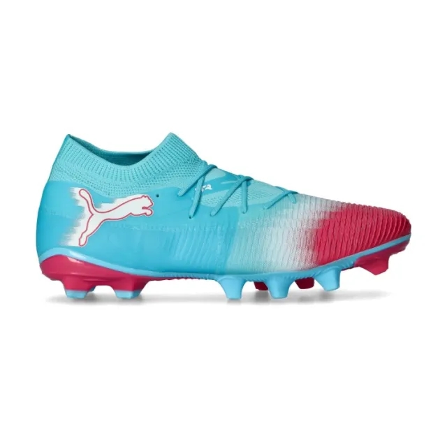 PUMA Future 8 Match Re-Charge FG/AG Football Boots Unisex, Hero Blue/White/Sunset Pink