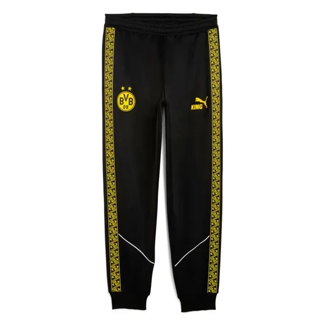 PUMA Borussia Dortmund King Anthem Pants Men, Black/Faster Yellow, size 3XL