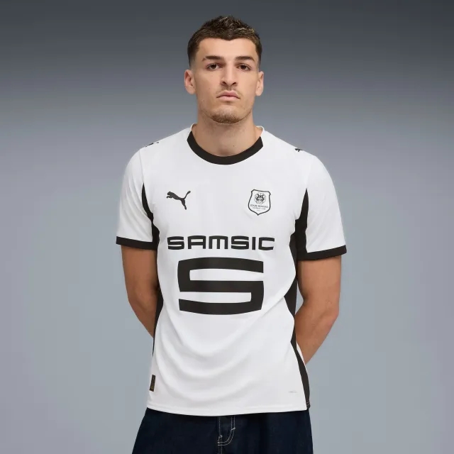 PUMA Stade Rennais FC 25/26 Away Jersey Men, White/Black, size 3XL