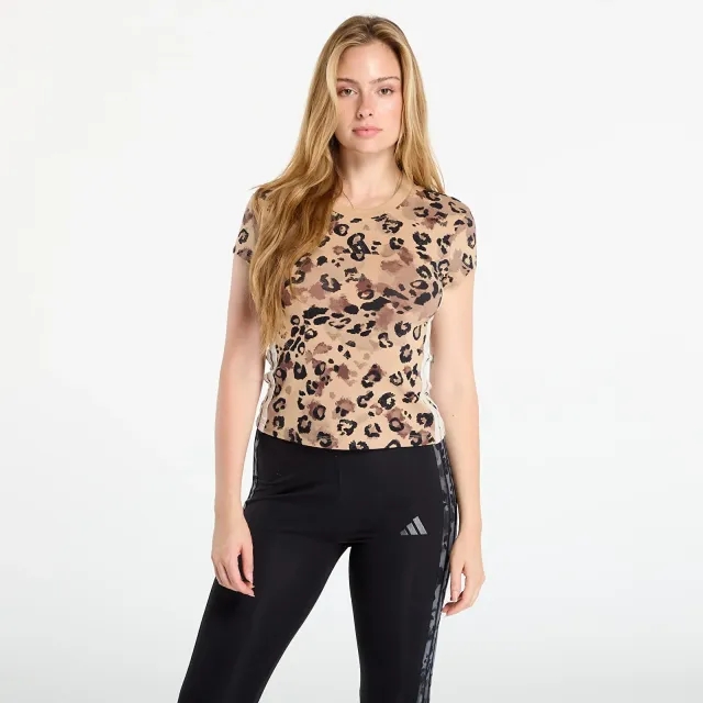 T-Shirt Adidas Animal Print 3-Stripes Tee Multicolor/ Warm Sand M