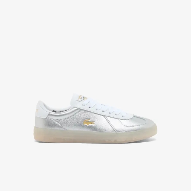 Lacoste Women’s Baseshot Pro Leather Sneakers - Silver / White