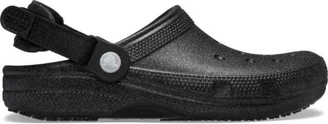 Crocs | Unisex | Classic Work Graphic | Clogs | Black Glitter | W4/M3