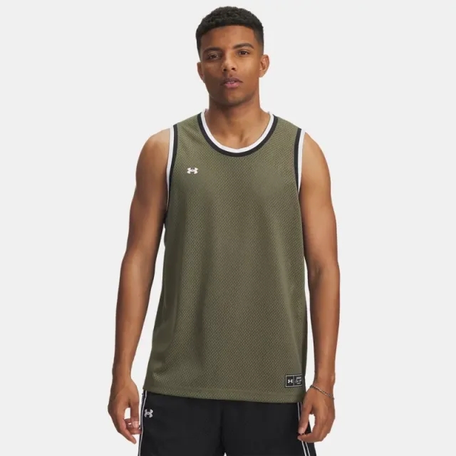 Under Armour  Zone Pro Mesh Men's Tank Marine OD Green / White L