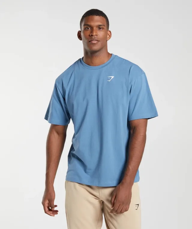  Essential Oversized T-Shirt - Denim Blue