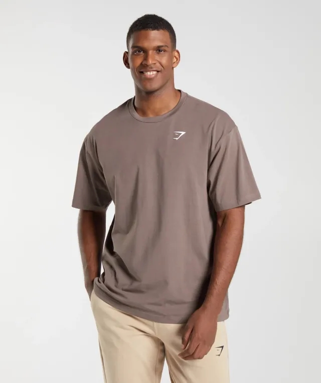  Essential Oversized T-Shirt - Truffle Brown