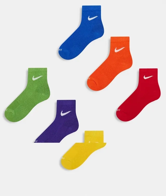 Nike Everyday Essential 6 Pack Socks In Multi