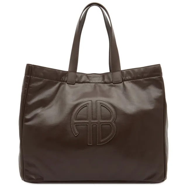 Anine Bing Women's Large Rio Tote Bag Dark Brown