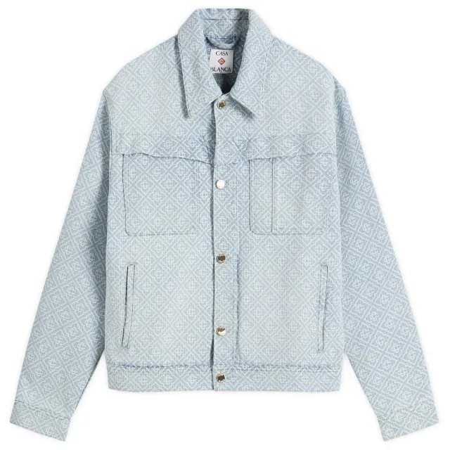 Casablanca Men's Monogram Denim Jacket Indigo