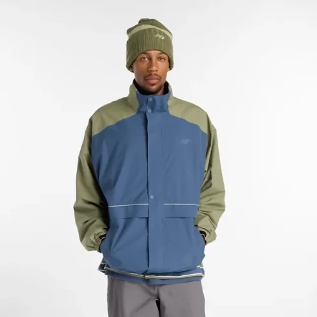 New Balance Men's Numeric Waterproof Jacket in Green Polywoven
