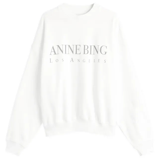 Anine Bing Women's Jaci Los Angeles Sweatshirt Ivory