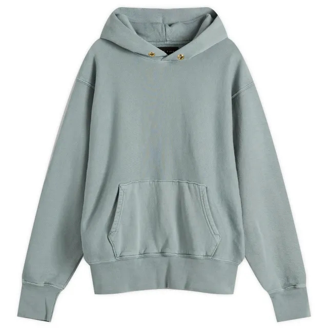 Les Tien Men's Heavyweight Hoodie Washed Slate Grey