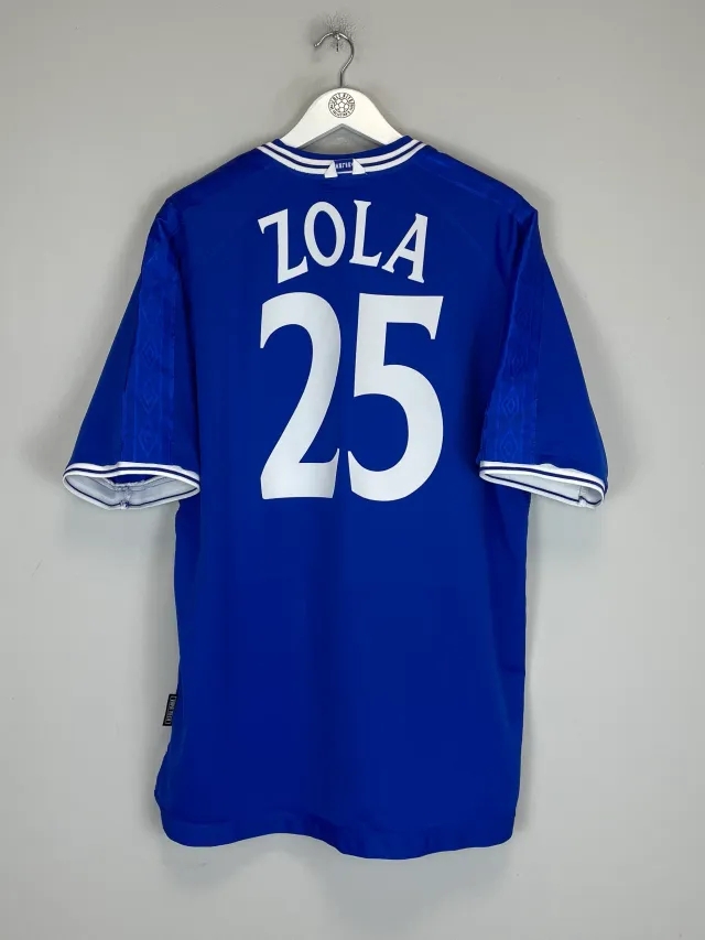 1999/01 CHELSEA ZOLA #25 HOME SHIRT (XXL) UMBRO - CULT KITS