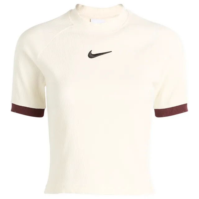 Nike Women's Sports Fitted Top Sail/Burgundy Crush