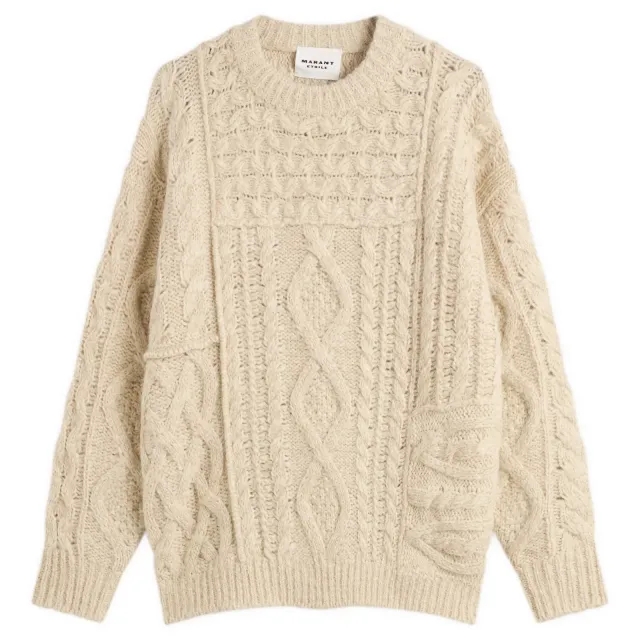 Isabel Marant Women's Étoile Deotille Cable Knit Sweater Beige