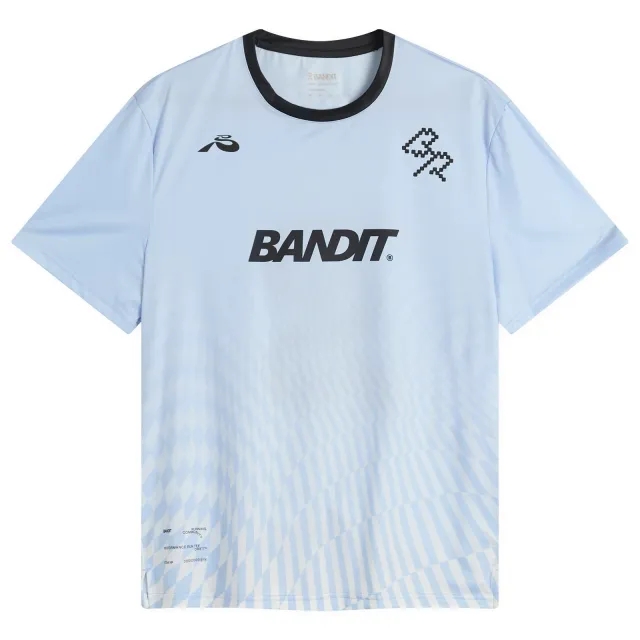 Bandit Men's Drift SS Printed Performance T-Shirt Undulating Gradient Check/Breeze Blue/Light Breeze Blue