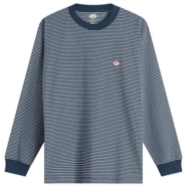 Danton Men's Long Sleeve Stripe T-Shirt Green/White Stripe