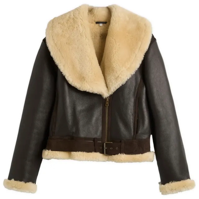 JW Anderson Men's Aviator Jacket Dark Brown