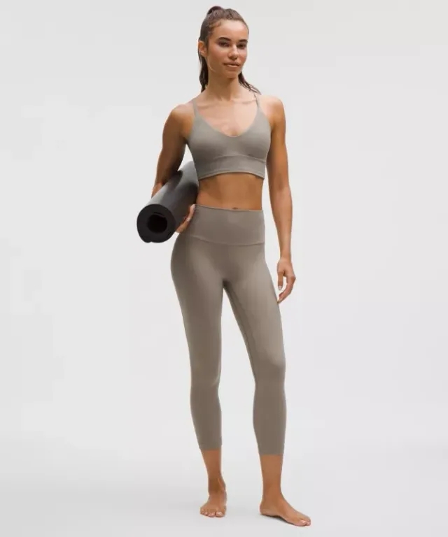 lululemon – Women's Align High-Rise Crop Leggings – 23" – Color Grey/Khaki – Size 0