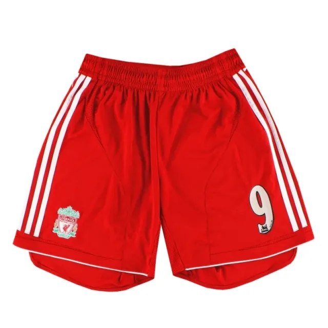 2006-08 Liverpool adidas Home Shorts #9 M - Liverpool / Excellent 